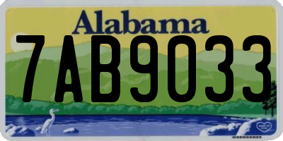 AL license plate 7AB9033