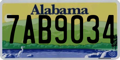 AL license plate 7AB9034
