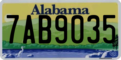 AL license plate 7AB9035