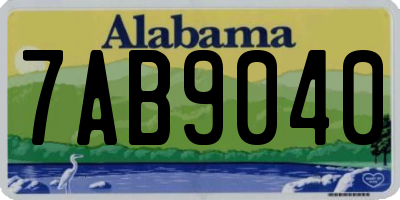 AL license plate 7AB9040
