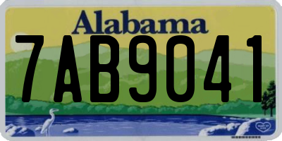 AL license plate 7AB9041