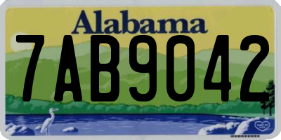 AL license plate 7AB9042