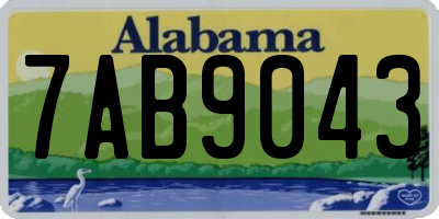 AL license plate 7AB9043