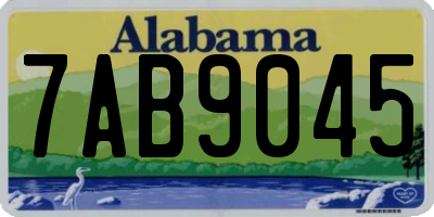 AL license plate 7AB9045