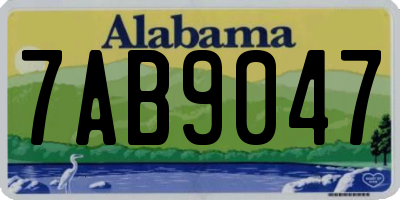 AL license plate 7AB9047