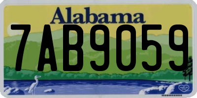 AL license plate 7AB9059