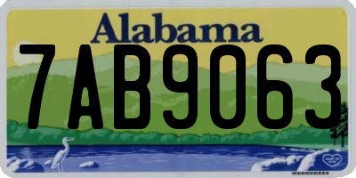 AL license plate 7AB9063