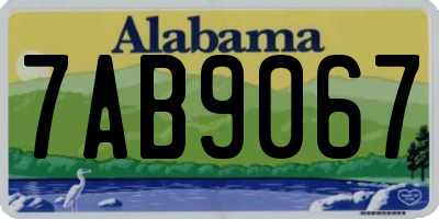 AL license plate 7AB9067
