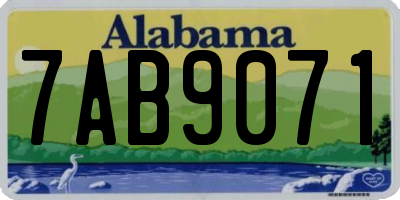 AL license plate 7AB9071