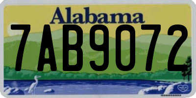AL license plate 7AB9072