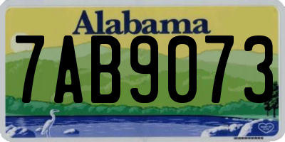 AL license plate 7AB9073