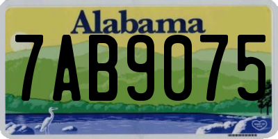 AL license plate 7AB9075