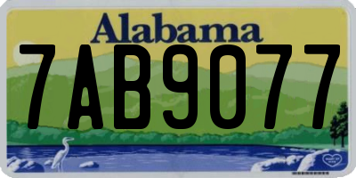 AL license plate 7AB9077