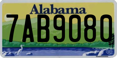 AL license plate 7AB9080