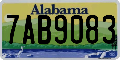 AL license plate 7AB9083