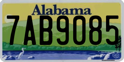 AL license plate 7AB9085