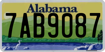AL license plate 7AB9087