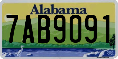 AL license plate 7AB9091