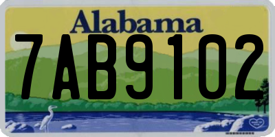 AL license plate 7AB9102