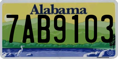 AL license plate 7AB9103