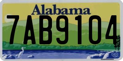 AL license plate 7AB9104