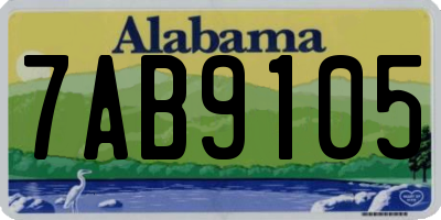 AL license plate 7AB9105