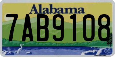 AL license plate 7AB9108