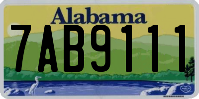 AL license plate 7AB9111
