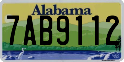 AL license plate 7AB9112