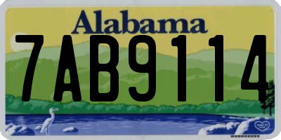 AL license plate 7AB9114