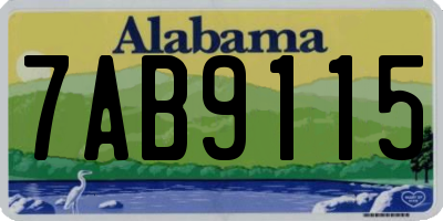 AL license plate 7AB9115