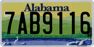 AL license plate 7AB9116