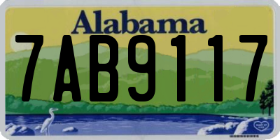 AL license plate 7AB9117