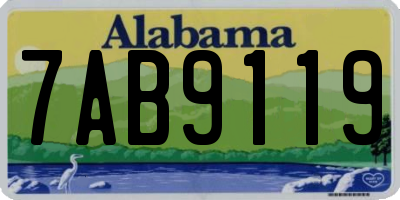 AL license plate 7AB9119
