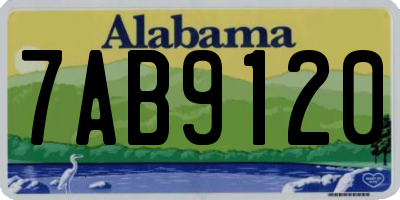 AL license plate 7AB9120