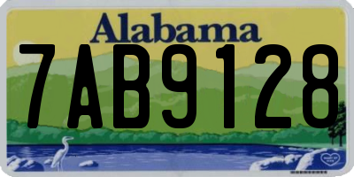 AL license plate 7AB9128