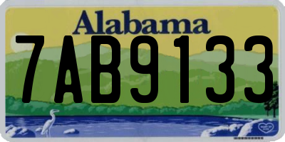 AL license plate 7AB9133