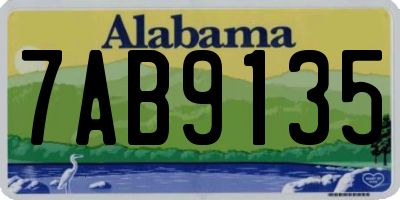 AL license plate 7AB9135