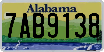 AL license plate 7AB9138