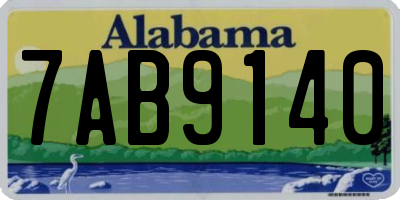 AL license plate 7AB9140