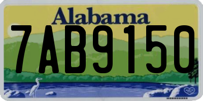 AL license plate 7AB9150