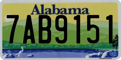 AL license plate 7AB9151