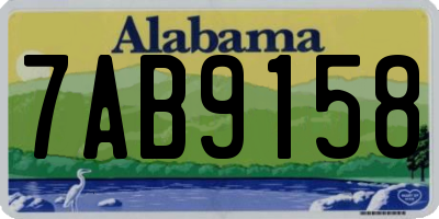 AL license plate 7AB9158