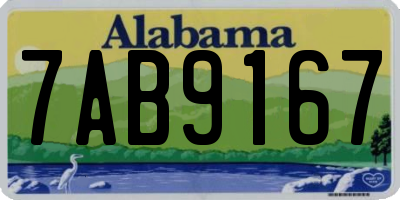AL license plate 7AB9167