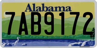 AL license plate 7AB9172