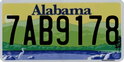 AL license plate 7AB9178