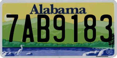 AL license plate 7AB9183