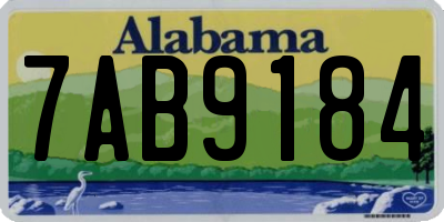 AL license plate 7AB9184