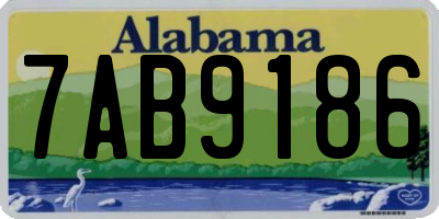 AL license plate 7AB9186