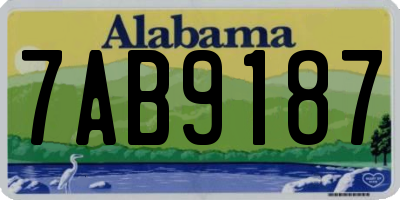 AL license plate 7AB9187